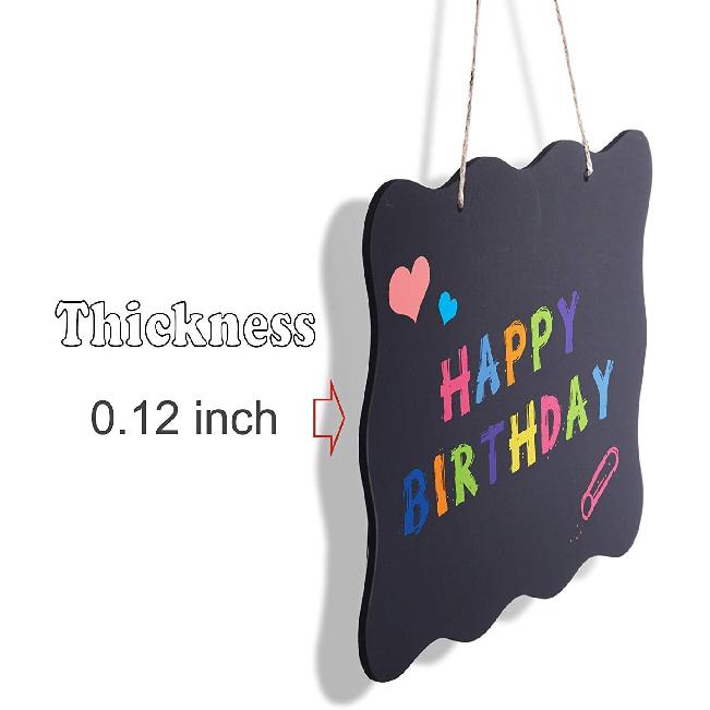 AUSTOR 3 Pack Chalkboard Sign 8x10 inch Double Sided Erasable Message Board with Hanging String and Cleaning Cloth for Wedding, Kitchen and Crafts