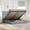 VidaXL Ottoman Bed Frames and Mattress Light Grey 160x200cm Fabric 3313251