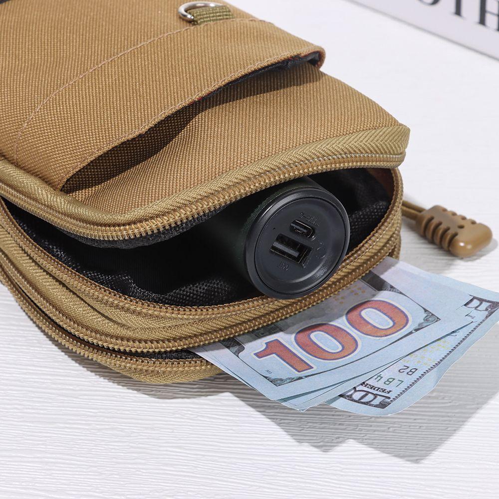 Men Single/double Layer Camping Hunting Phone Pouch Wallet Pocket Waist Purse EDC Molle Bag