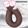 Huge Realistic Dildo Double Head Penis Super Soft Dildo U Shape Big Dick Vagina G-Spot Stimulation Masturbator Waterproof Sex Toys for Women Men Gay