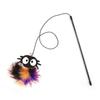 Cat Accesories Decorative Halloween Cat Teaser Stick Feather with Bells Cat Wand Toy Plush Cat Teaser Wand Halloween