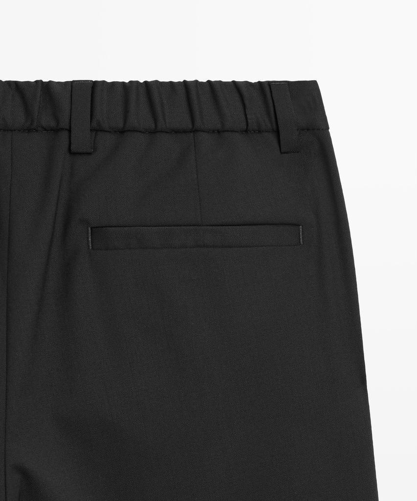 Masimodutti Cool Wool Blend Pintuck Pants