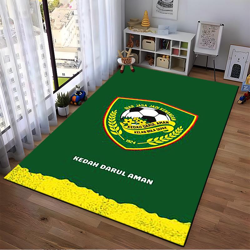 Kedah Darul Aman Football Emblem Rug Non-slip Rug Suitable for Living Room and Bedroom Sofas