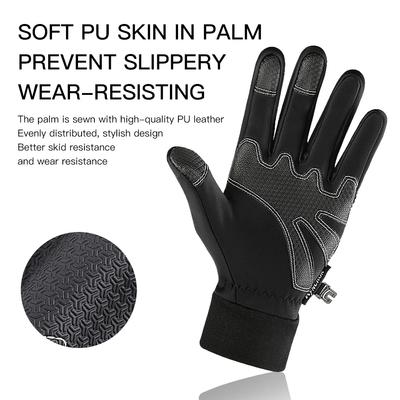 Wasserdichte warme Winterhandschuhe, winddichte Outdoor-Handschuhe, dicke warme Fäustlinge, Touchscreen-Handschuhe, Unisex, Herren, Sport-Fahrradhandschuhe