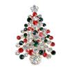 Zinc Zinc Alloy Christmas Tree Brooch Shiny Xmas Holiday Jewelry Festive Lapel Pin  Xmas Gifts