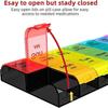 Extra Large Pill Organizer 2 Times a Day, Weekly XL AM PM Pill Case, 7 Day Pill Box Twice a Day(Rainbow)