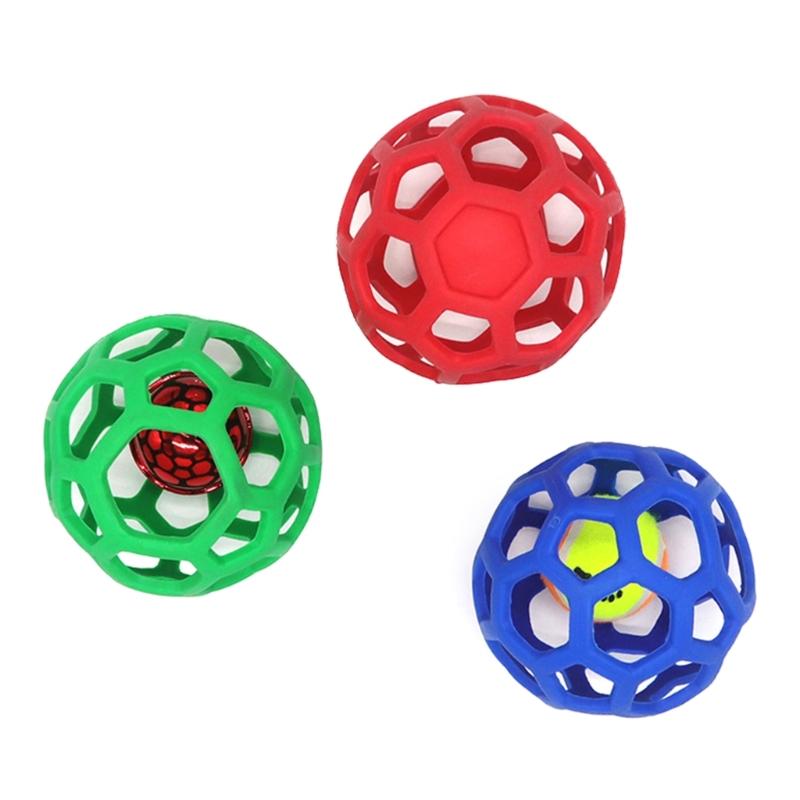 Puppy Toy Treat Dispensing Interactive Puppy Chewing Ball Chew Toy Puzzle Ball Treat Dispensing Teething Toy