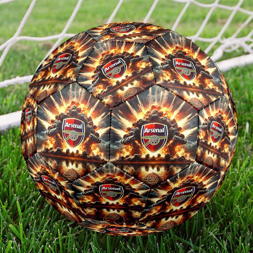 Arsenal Crest Size 5 Soccer Ball PVC Football Sports Matches Training Outdoor Games Beach Elastic Balls 07a113 Size 5