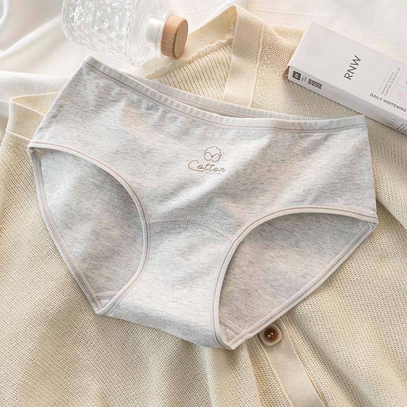Women's Spring and Autumn New Colorful Cotton Mid Waist Cotton Crotch Panties