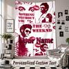 Wandbehang mit individuellem Namen & Text, The Weeknd Dekorationstuch für Schlafzimmer