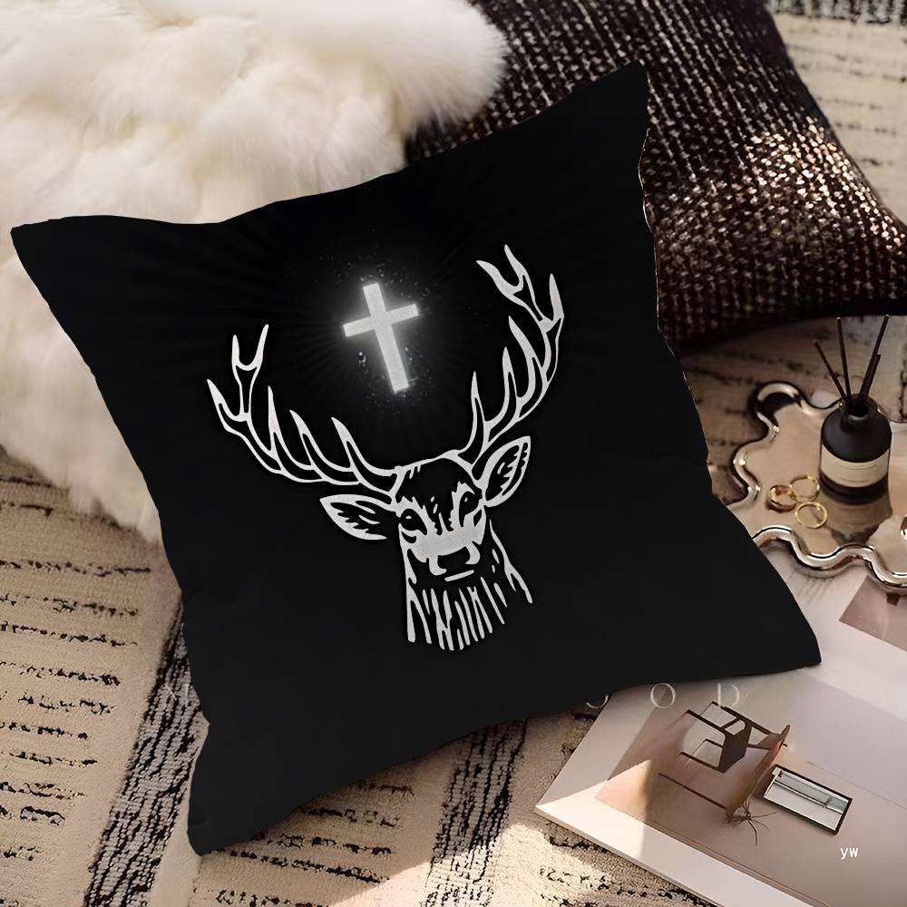 JJagermeisteres Logo Pillow Gift Home Office Decoration Pillow Bedroom Sofa Car Cushion CoverPillow Case