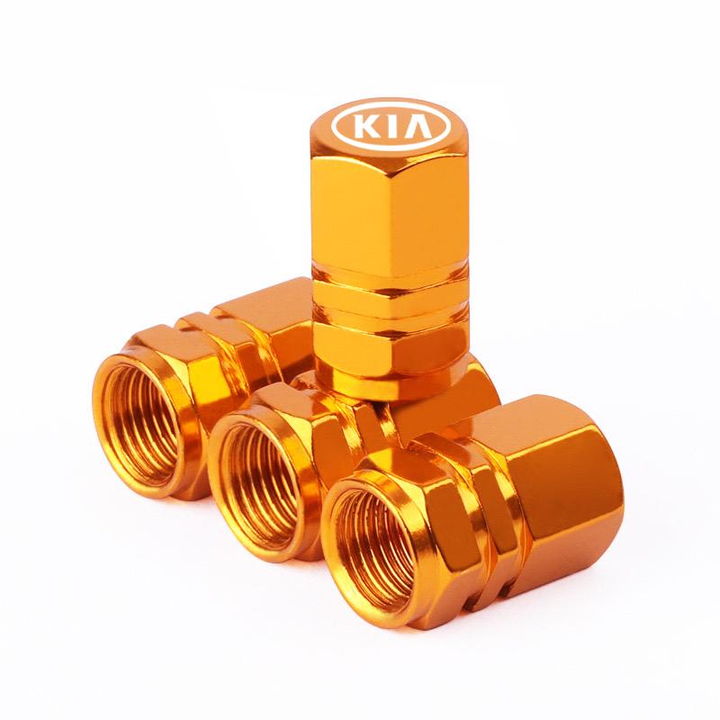 4Pcs Car Tire Valve Cap Aluminum Tire Valve Stems Cap For Kia Sportage Cerato Optima K2 K3 K4 K5 Rio Picanto Soul Car Accessorie