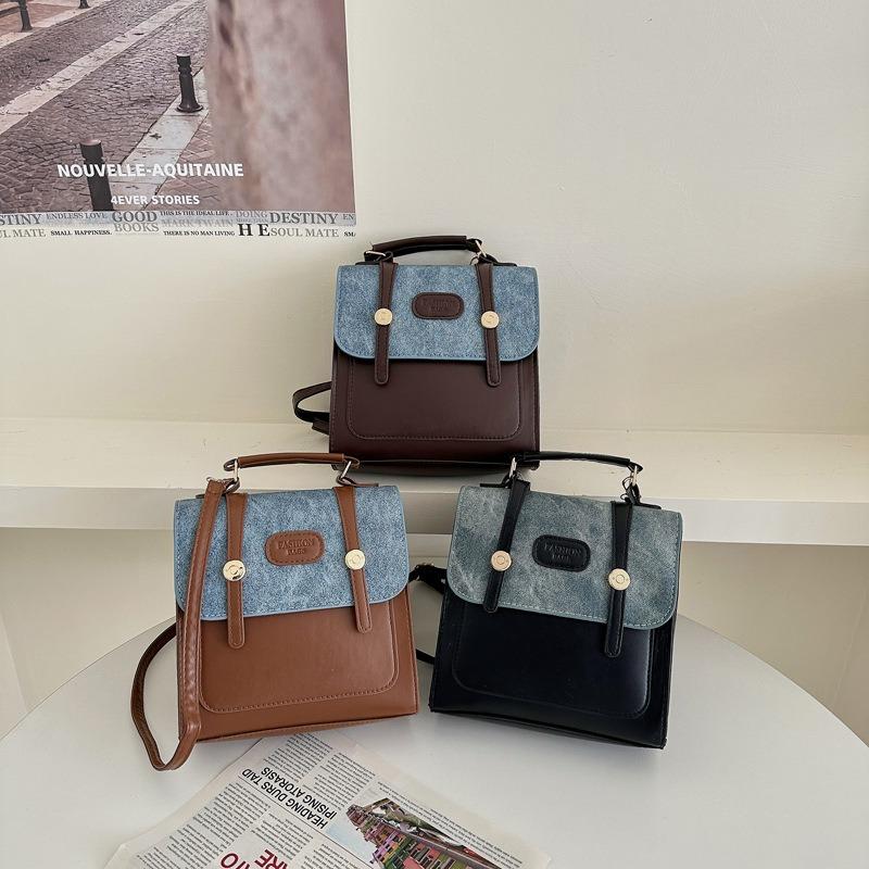 New trendy backpack high texture commuter college backpack versatile shoulder messenger bag