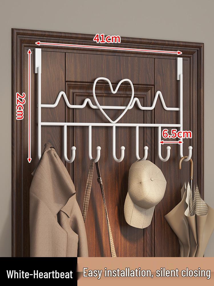 Door-Mounted Hook & Storage Rack for Clothes, Coats, and More