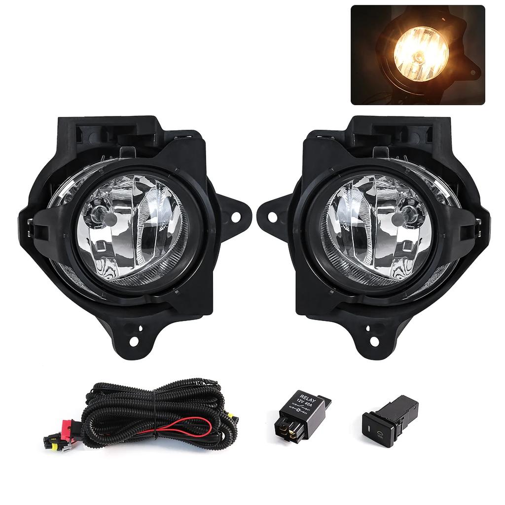 LED-Nebelscheinwerfer-Baugruppe Für Toyota Hilux Vigo MK7 2011 2012 2013 2014 2015 Auto Frontstoßstange Halogenbirne Mit Kabeln Wasserdicht 12V