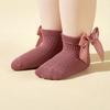 8Pairs Breathable Baby Cotton Socks Bowknot Infant Solid Socks Toddle Short Tube Socks  Gifts