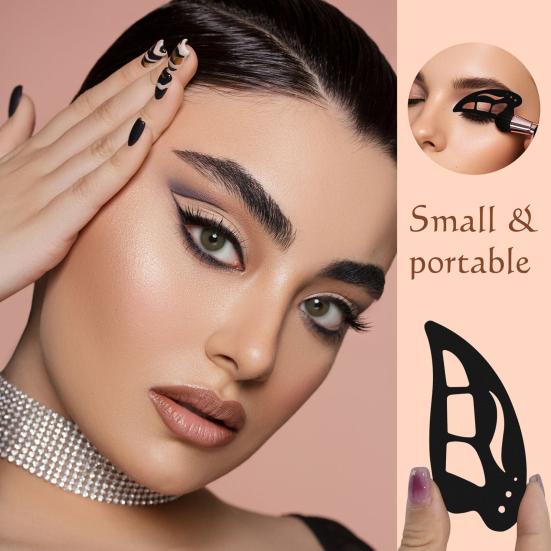Silicone Eyeliner Stencil Eyeshadow Guide Reusable Makeup Tool for Precise Winged