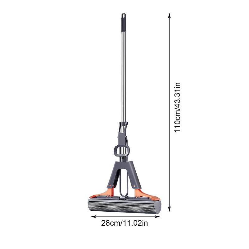Floor Roller Mop Adjustable Handle Floor Roller Mop In PVA Sponge Efficient Cleaning Absorbent Sponge Mop For Hardwood Tile
