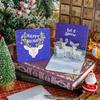 Merry Christmas Fold Small Greeting Cards with Envelopes Xmas Postcard Navidad New Year 2025 DIY Gift Card Decoration Noel