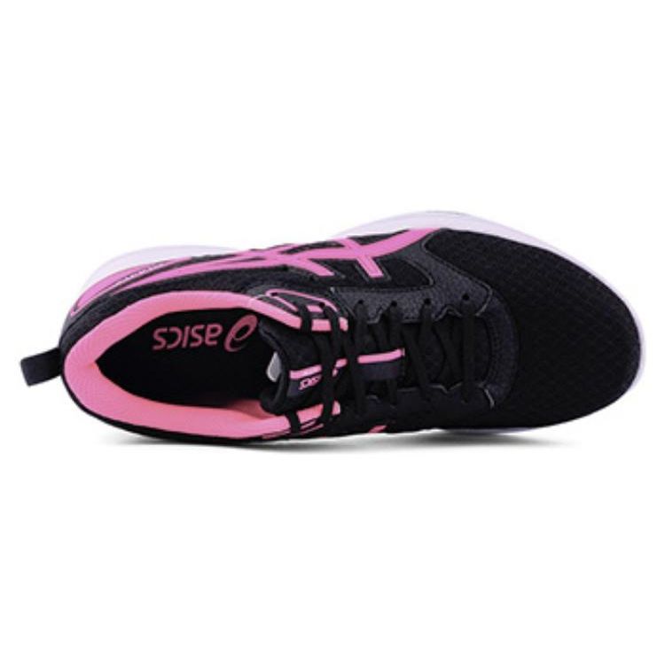 Asics Cultiv Comfortable Fabric Synthetic Leather Low Top Casual Running Shoes Women sneaker Black Pink 1012A545-001