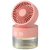 Portable Mini USB Desktop Fan Humidifier Mist Cooling Quiet with LED Light for Office Home Use