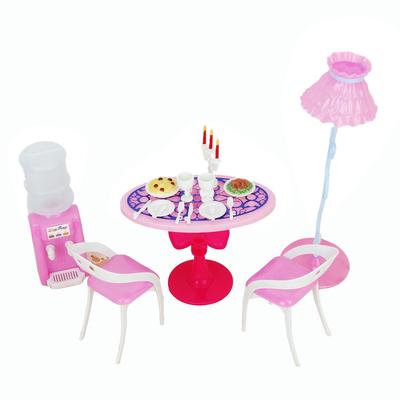 Dollhouse Yemek Odası Mobilyası Bebek için Oyun Seti