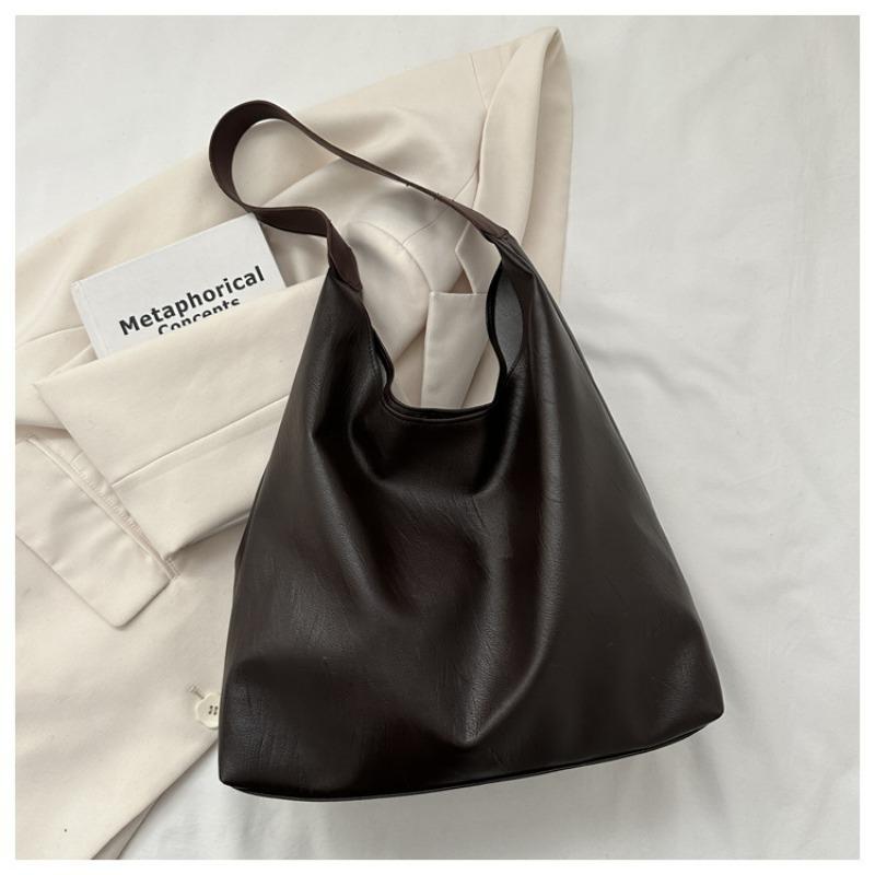 Spring New Korean Texture Trend Fashion Minimalist Casual Shoulder Tote Bag Women