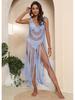 Hand-Crocheted European-American Beach Cover-Up Dress with Tassel and Hollow-Out Design