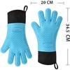Double Layer Oven Gloves, Heat Resistant Mitts for Cooking Fireplace