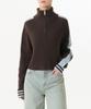 MUSINSA STANDARD WOMAN Women'S Ribbed Track Knit Half Zip [Brown]