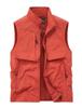 Herren Übergröße Mehrere Taschen Outdoor Weste mit Stehkragen - Ideal für Frühling, Herbst, Fotografie und Angeln