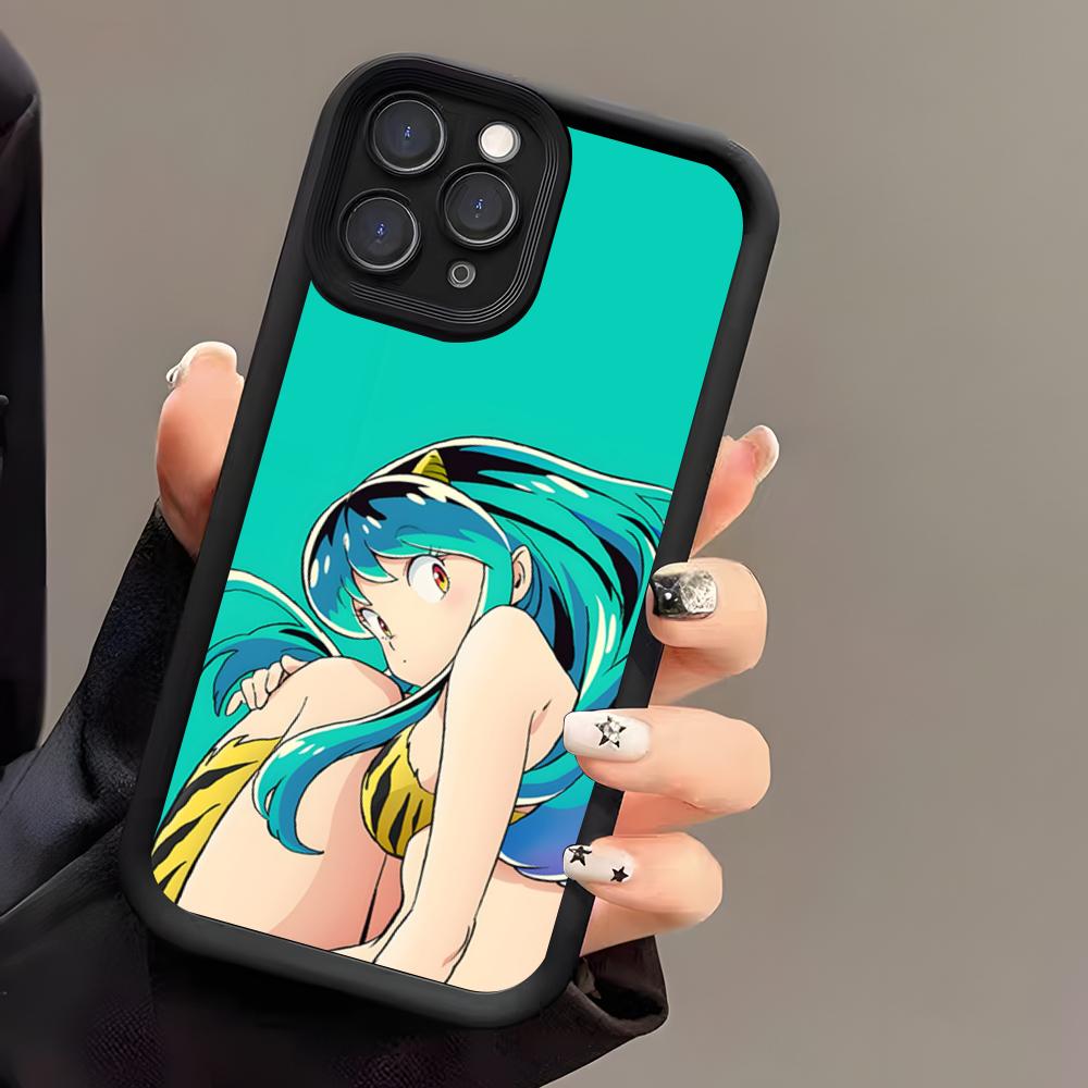 Urusei Yatsura Lum Mobile Phone Case For IPhone 17 Air 16 E 15 14 Plus 13 12 11 Pro Max Black Sky Eye Stepped Protective Case