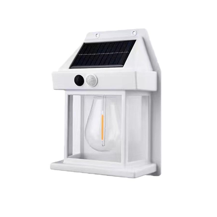 LED Solar Tungsten Filament Lamp Human Body Induction 3 Mode Outdoor Garden Lamp Hanging Wall Lamp Atmosphere Lamp Waterproof