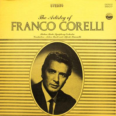 LP Record FRANCO CORELLI  The Art of Franco Corelli 3207 EVEREST US Classical Used