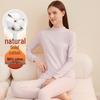 Dingguagua Pure Cotton Semi-High Collar Thermal Underwear Set