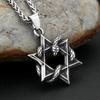 Novos Colares com Pingente Estrela de Davi com Cobra Vintage para Homens Mulheres Moda Punk Ouroboros Hexagrama Colar Amuleto Joias