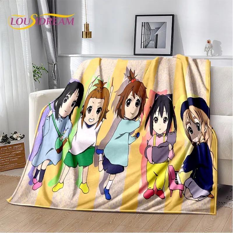 K-ON Cartoon Cute Lolita Kawaii Girls Soft Plush Blanket,Flannel Blanket Throw Blanket for Living Room Bedroom Bed Sofa Picnic