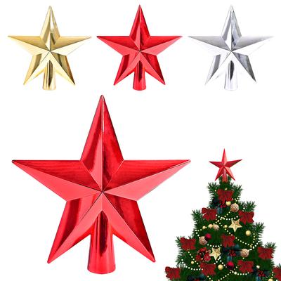 20cm Christmas Tree Topper Star Five-Pointed Star Pendant Ornaments Christmas Decorations For Home Christmas Tree New Year