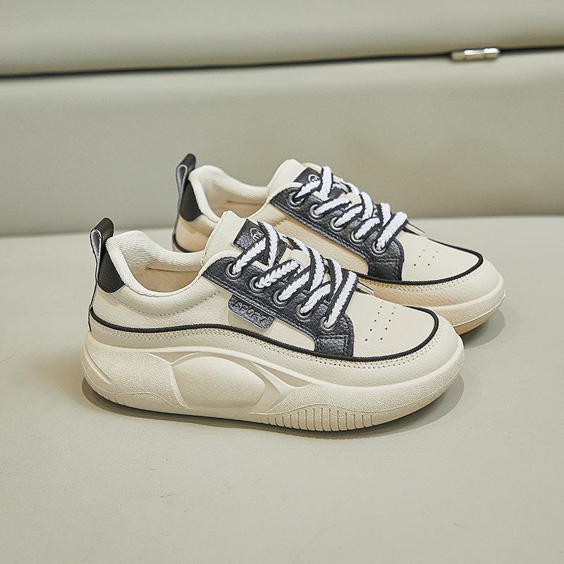Spring White Shoes New Sports Running Female Student Height-enhancing Casual Shoes