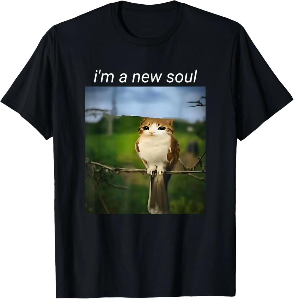 Divertido Meowl Meme Gato Bho Brainrot Gen Alpha Estampado Camiseta Cmoda Suave Transpirable Moda Divertida Ropa Casual