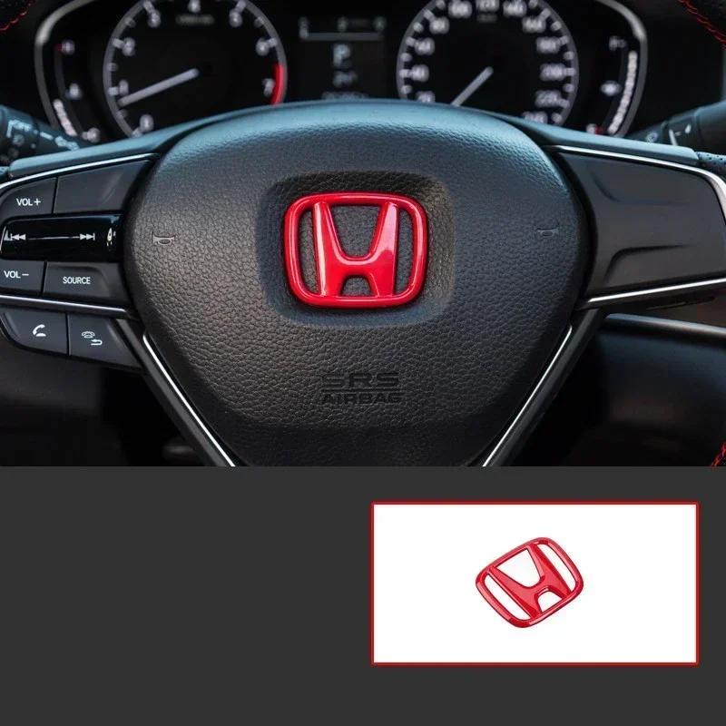 ABS Carbon Fiber Car Front Grille Sticker Rear Trunk Steering Wheel Emblem for Honda Logo Accord 10th 2020 2019 2018 Accessories