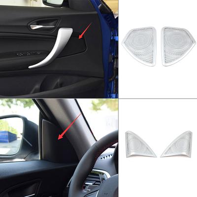 Für BMW 1er 2er Serie F20 F21 F22 F23 2012-2019 Edelstahl Auto Tür Lautsprecherabdeckung A-Säule Hochtöner Abdeckung Autozubehör