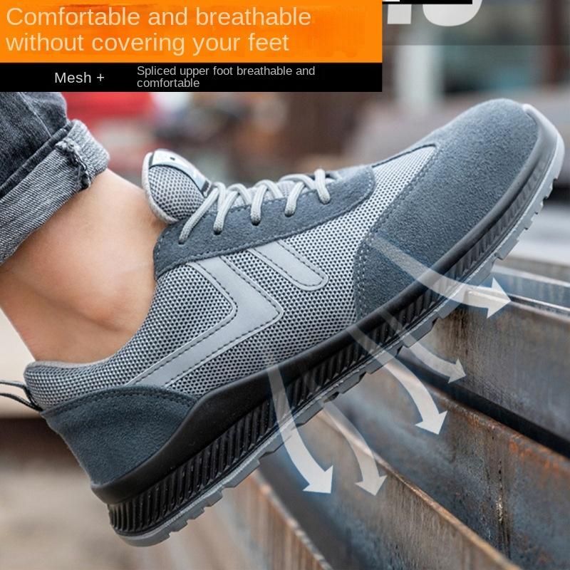 Arbeitsversicherungsschuhe, Anti-Smashing, Anti-Piercing, Low-Top-Baustellen-Rutsch- und Verschleiß-Sicherheitsschutzschuhe