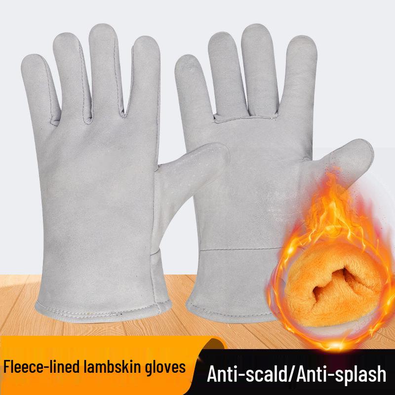Cowhide Wear-Resistant Welding Gloves - Anti-Scald, Soft, Protective Labor Gloves