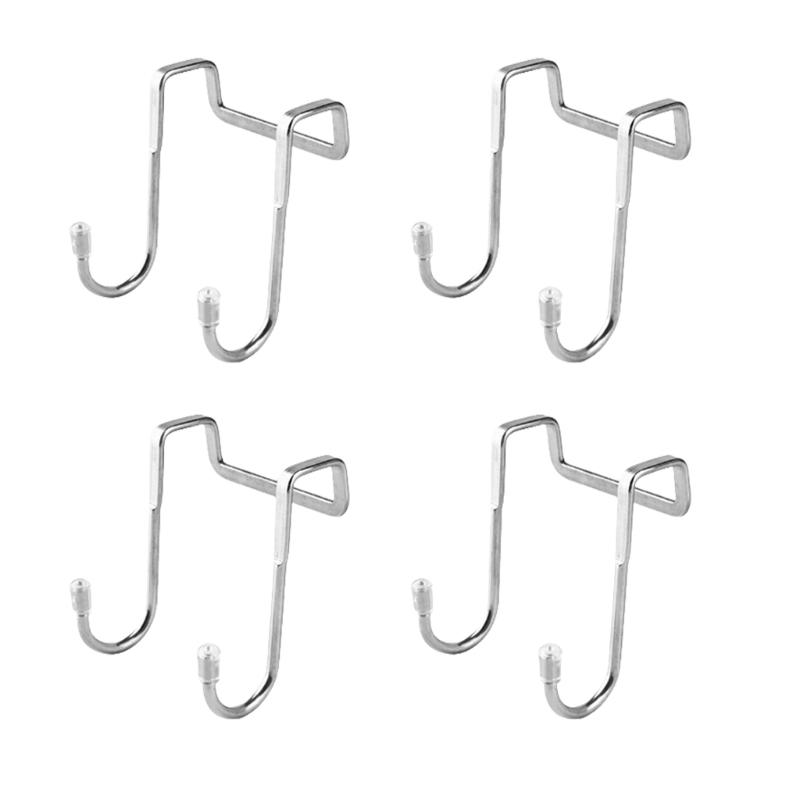 4Pcs Multipurpose Hooks with S Shape Durable No Trace Over Door Hooks for Cabinet Door Ideal for Home and Office Use