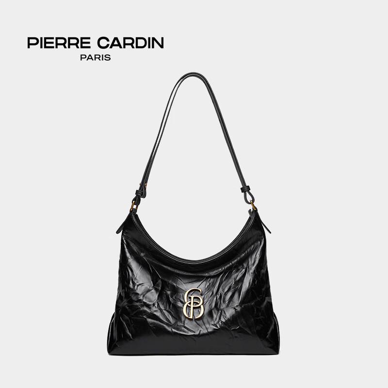 Pierre Cardin Classic Leather Hobo Shoulder Bag