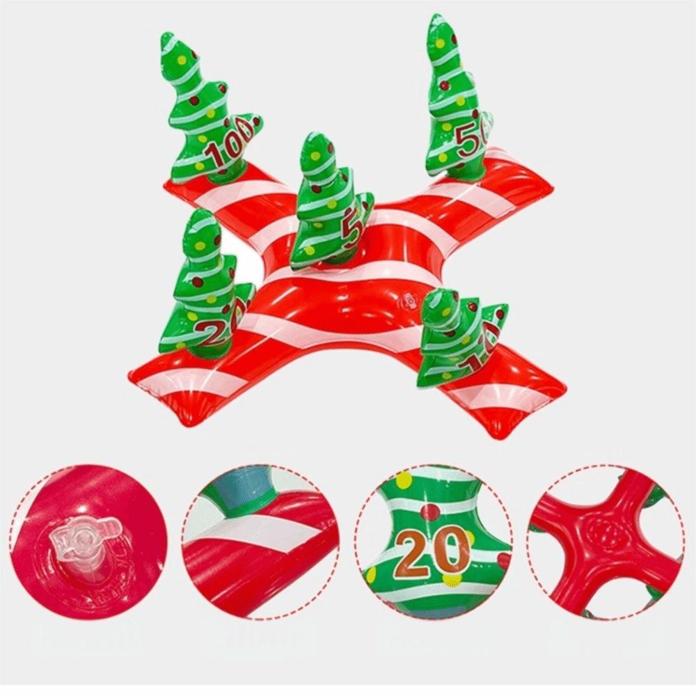 Reindeer Antler Ring Christmas Toss Toy PVC Ring Toss Game Funny Inflatable Christmas Tree Gift