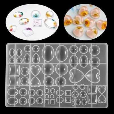 1Pcs Round Oval Heart Shaped Mirror Resin Mold For DIY UV Epoxy Resin Jewelry Making Finding Decorative Craft MYY