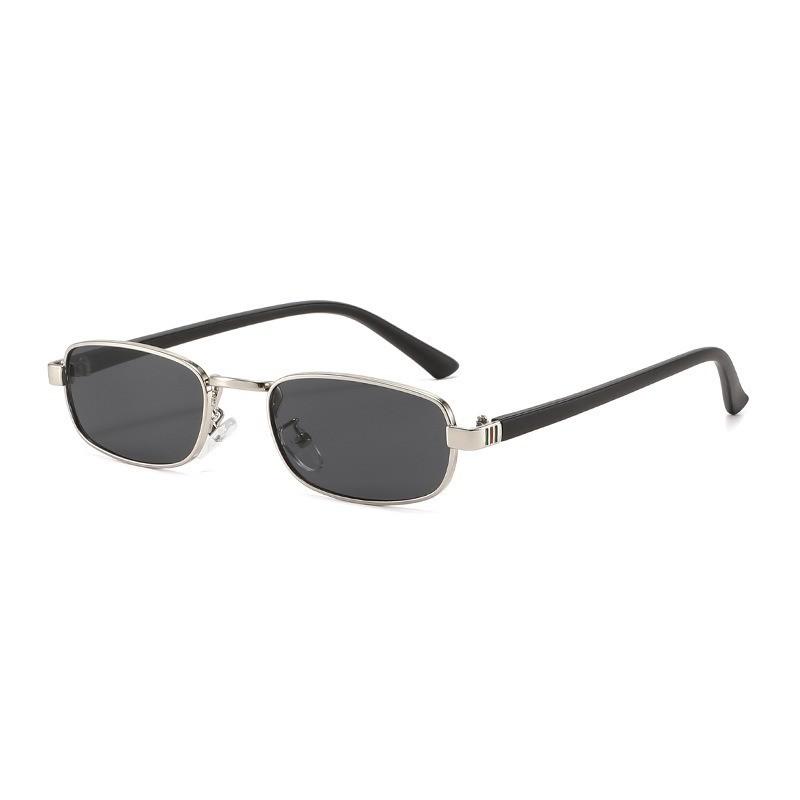 Retro Metal Square Sunglasses Uv400 Polarized For Outdoor Travel