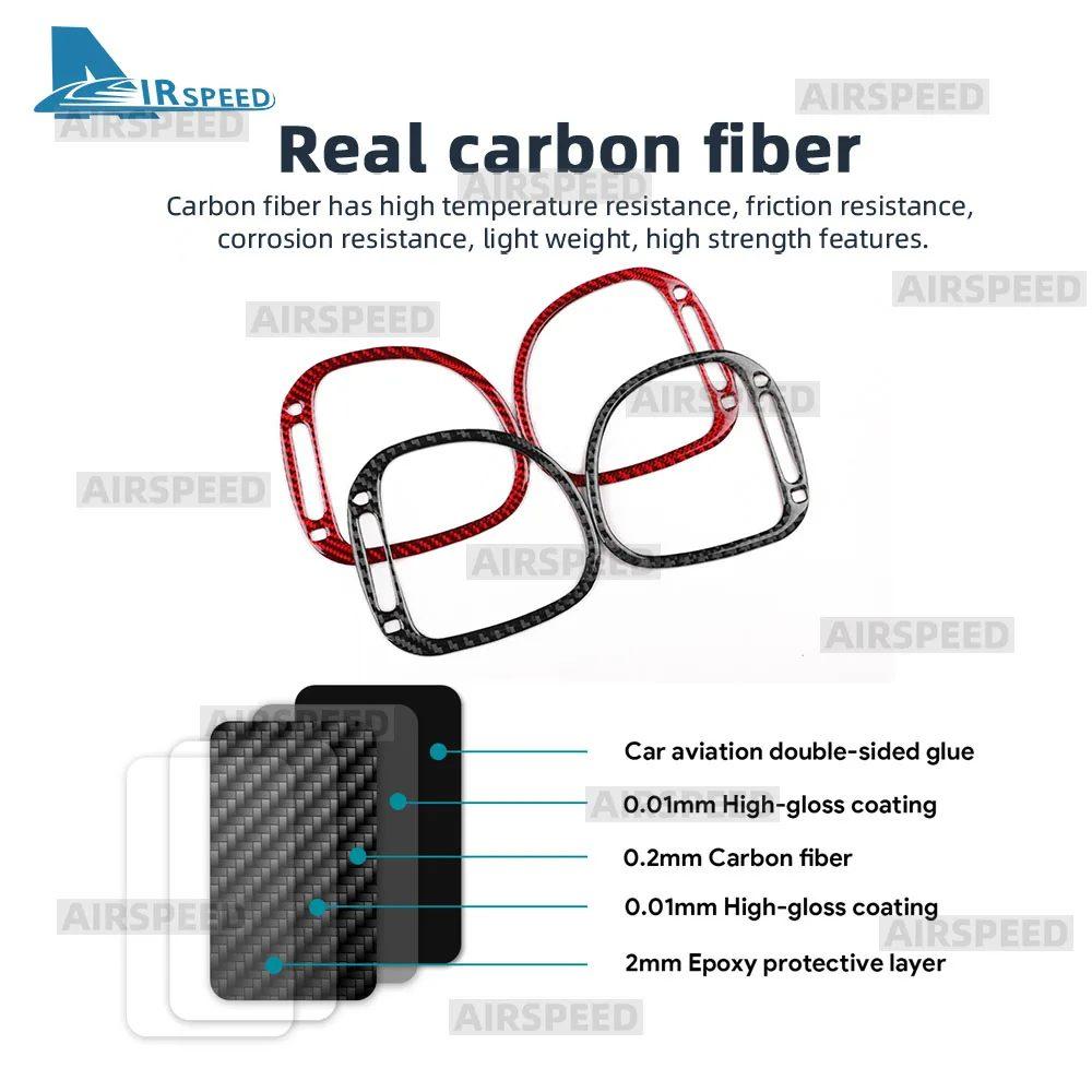 Real Soft Carbon Fiber Sticker For Peugeot 206 2001 2002 2003 2004 2005 2006 2007 2008 2009 2010 Car Side Air Outlet Frame